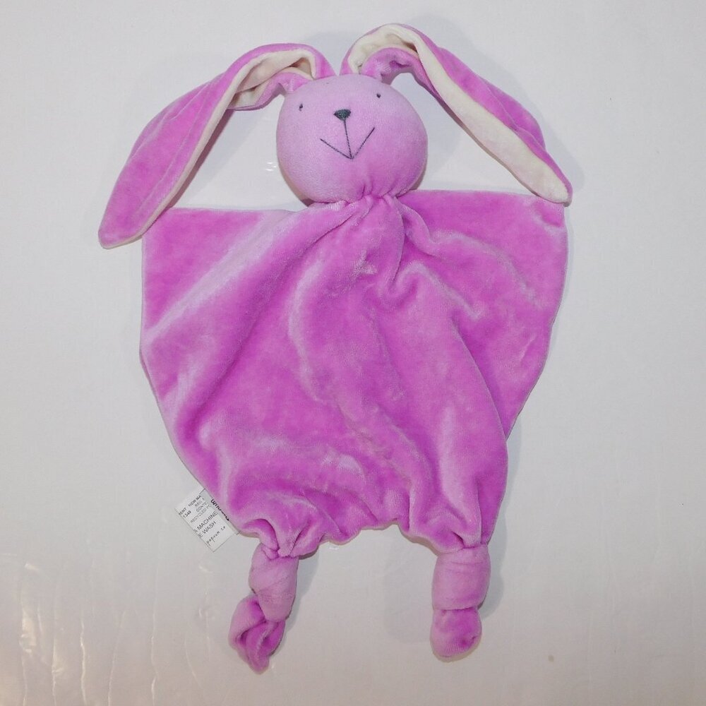 Papoum Papoum Purple Lavendar Velour Bunny Security Blanket Baby Lovey  Blankie
